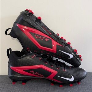 NWT Nike Alpha Menace 4 Men's Football Cleats Black/Red Men’s Size: 16